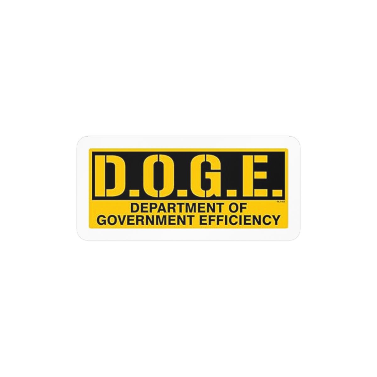 D.O.G.E. Doge Parody Sticker | Funny Government Efficiency Vinyl Decal - alternate angle 3, merchandise