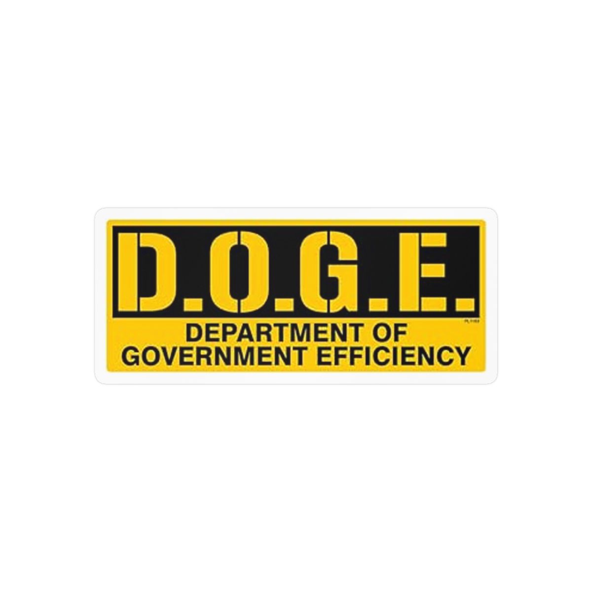 D.O.G.E. Doge Parody Sticker | Funny Government Efficiency Vinyl Decal - alternate angle 1, merchandise