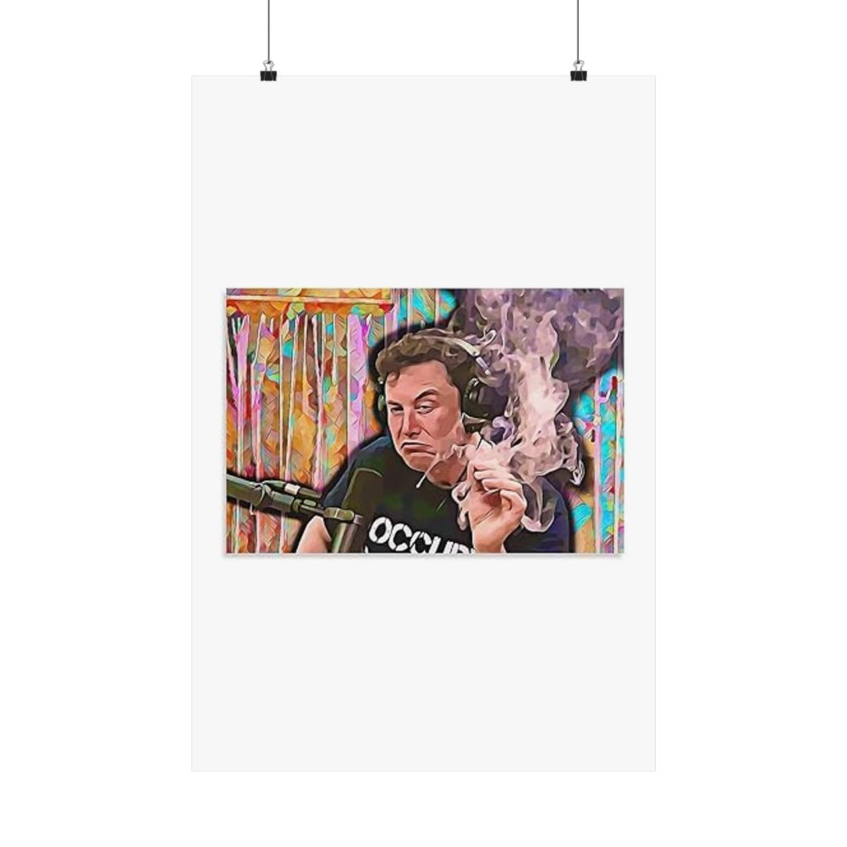 Elon Musk Smoking Poster | Bold Canvas Wall Art Print
