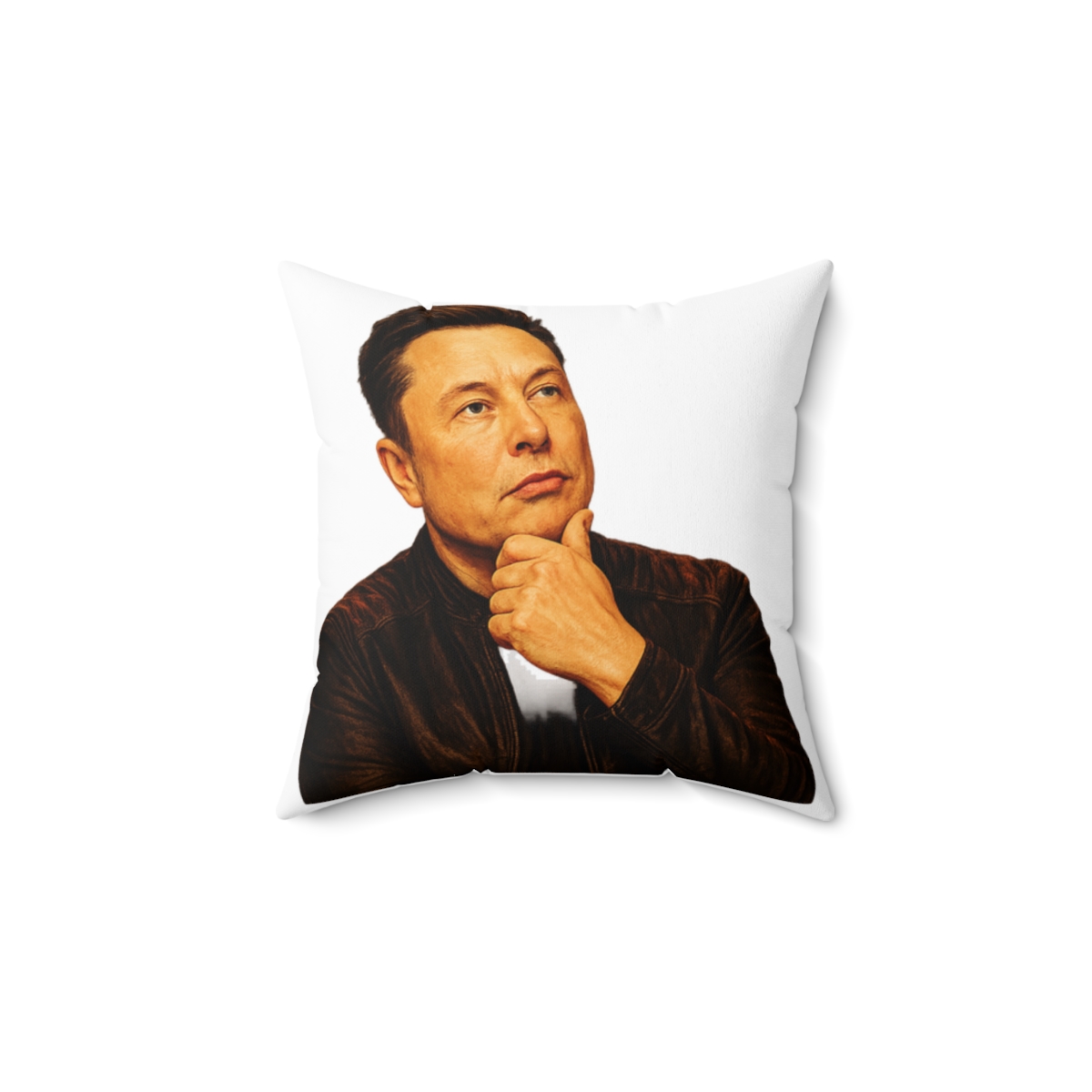 Elon Musk Visionary Portrait | SpaceX Fan Pillow, Tech Icon Decor, Birthday Gift — official Elon Musk Accessories