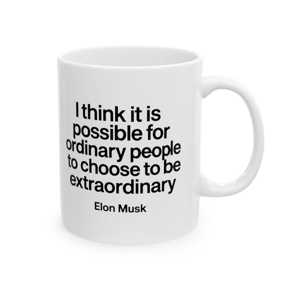 Elon Musk Bold Quote Wrap | Tesla Fan Mug, SpaceX Coffee Cup, Tech Pioneer Gift - Elon Musk official Mugs & Drinkware merch