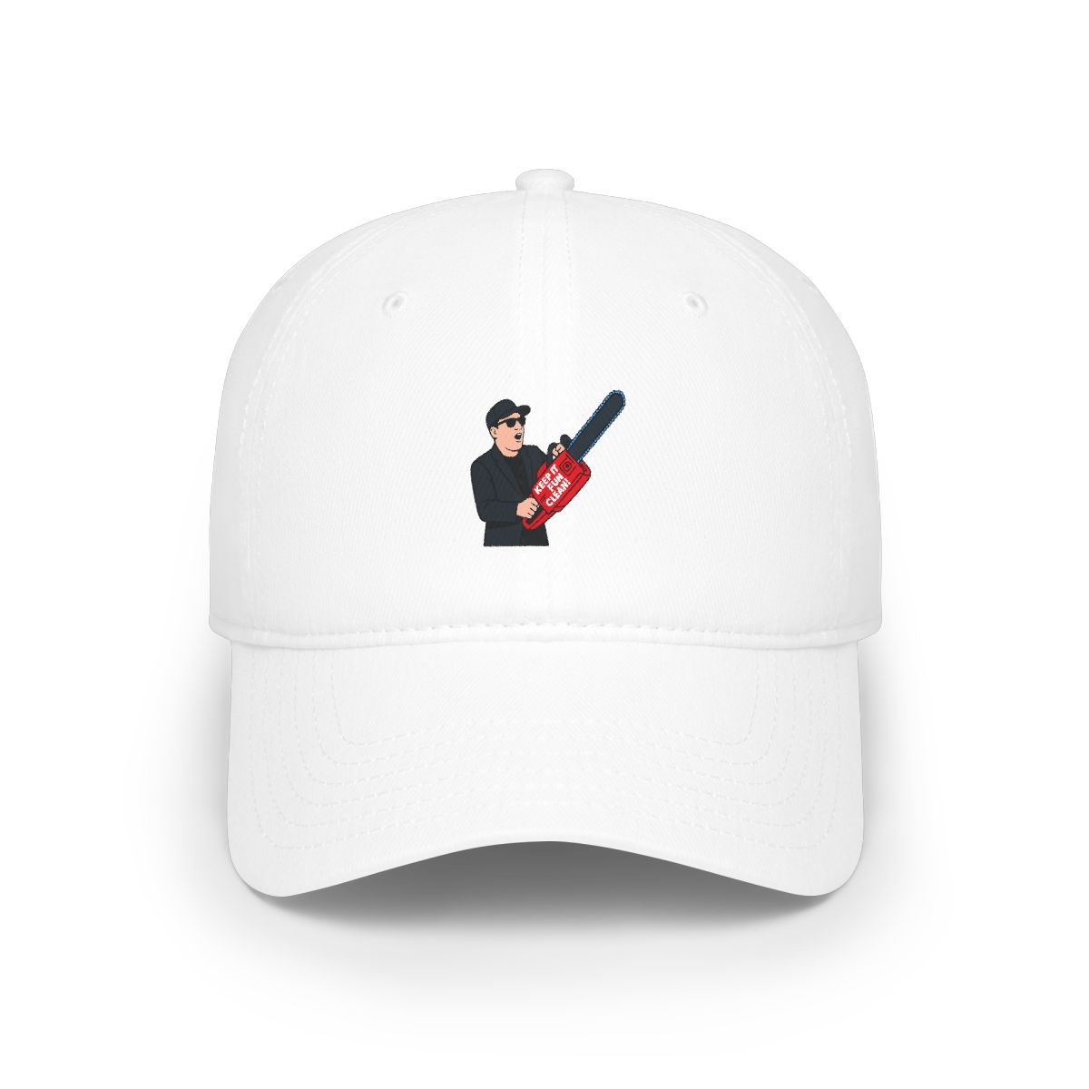 Fun Clean Chainsaw Dude | Funny Horror Sticker, Ironic Decal, Laptop Vinyl - Official Hats & Caps merchandise