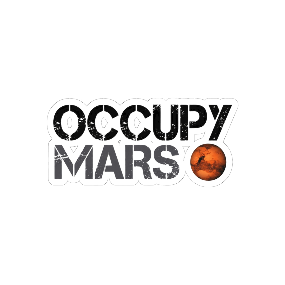 Occupy Mars SpaceX Planet Sticker | Bold Vinyl Decal for Space Fans - Official Stickers merchandise