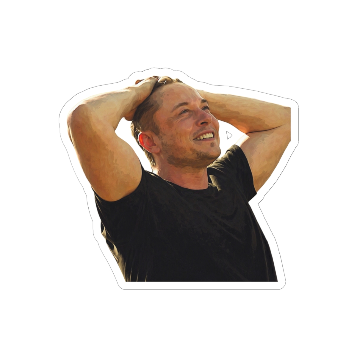 Elon Musk Falcon Heavy Reaction Portrait Sticker | Funny SpaceX Vinyl Decal - Elon Musk official Stickers merch