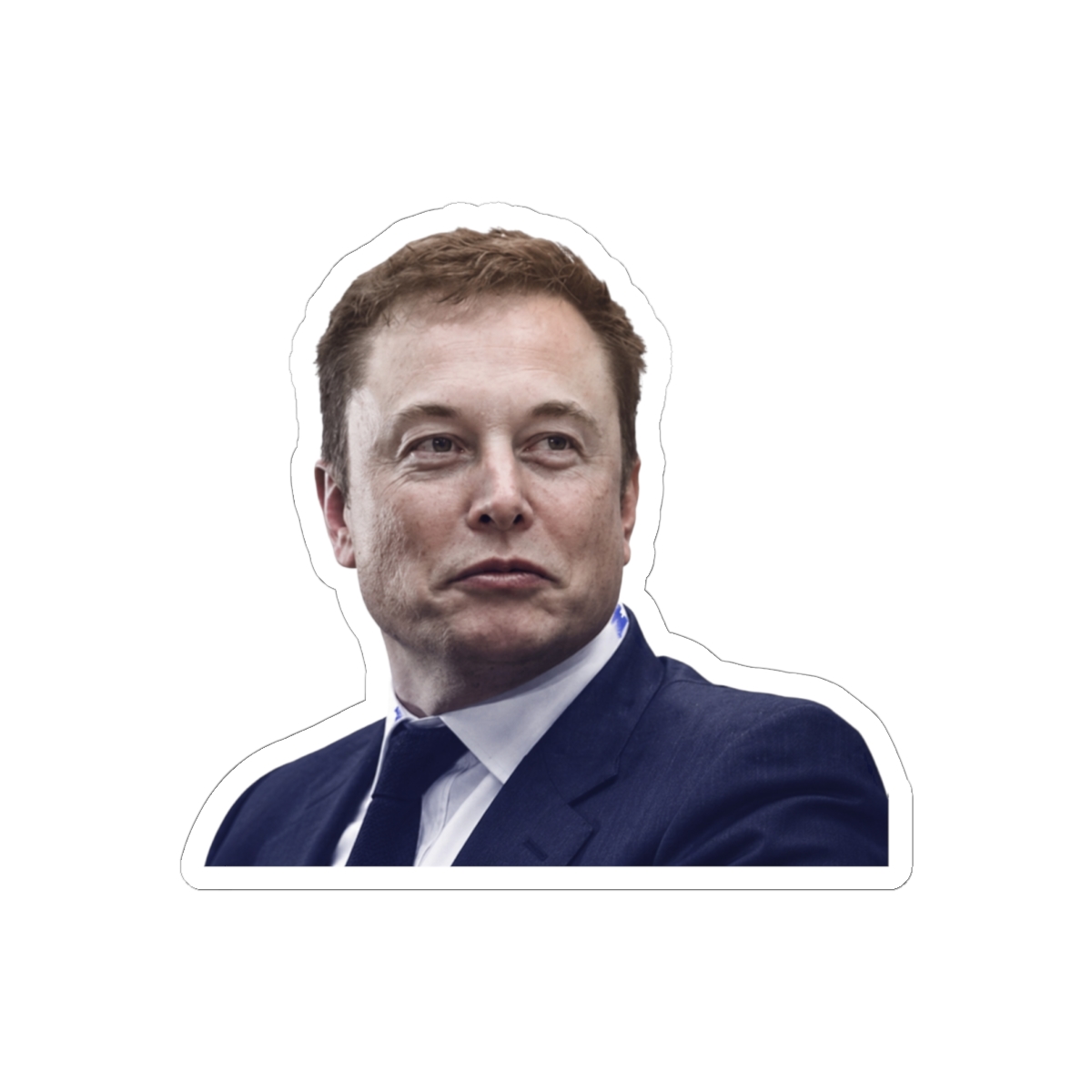 Elon Musk Visionary Bold Sticker | Vinyl Decal for Tech Fans - Elon Musk official Stickers merch