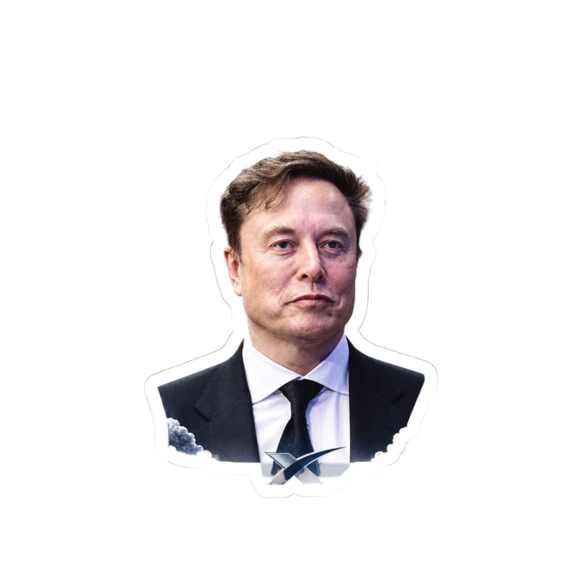 Elon Musk "Elon Musk" Sticker - alternate angle 2, merchandise